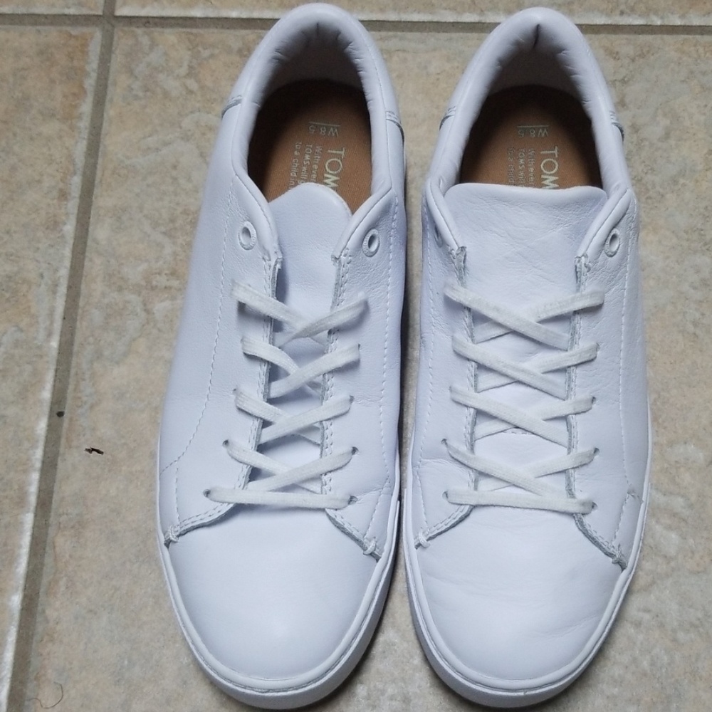 White leather sneakers